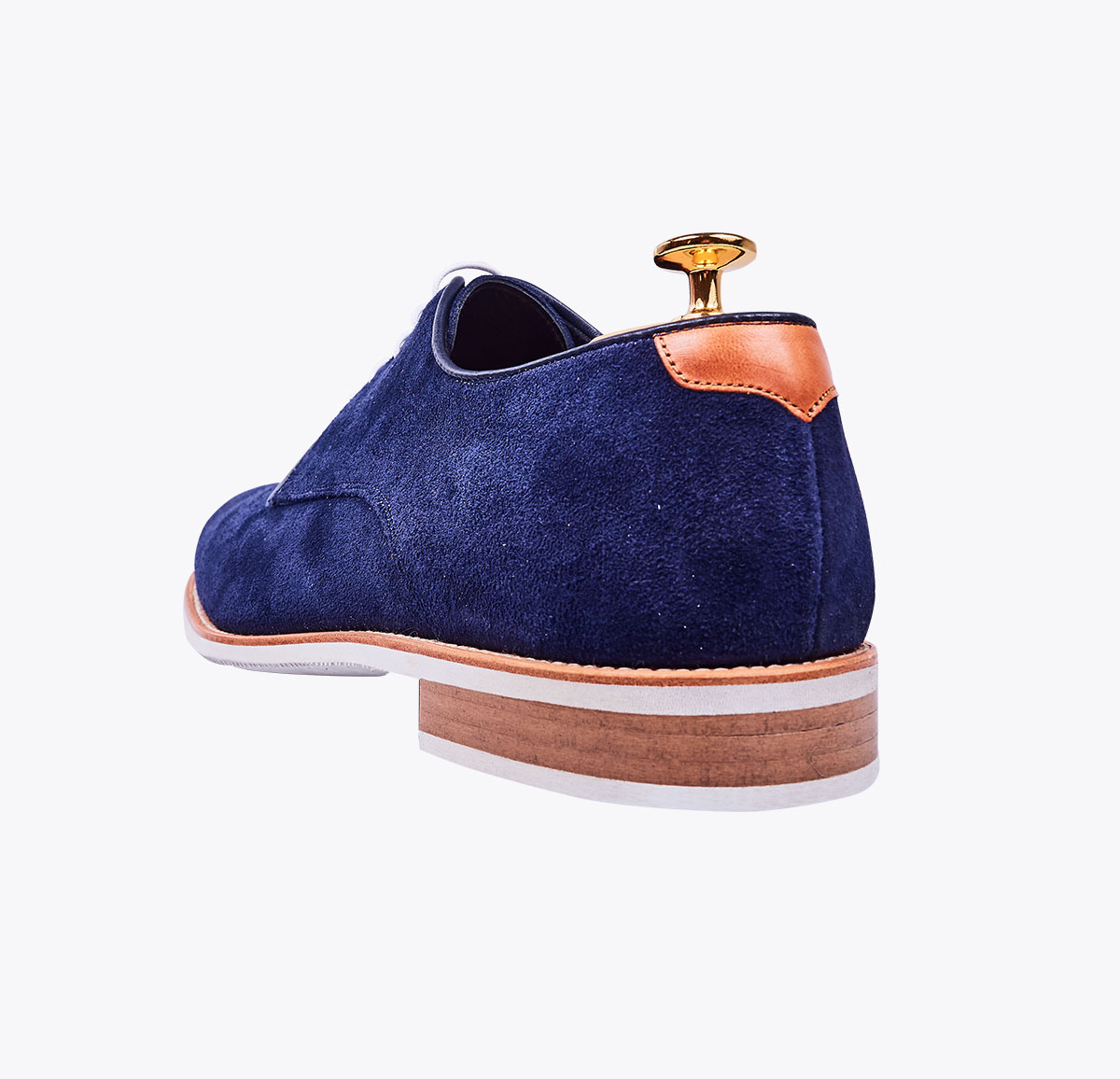 Zapato Summer 1 azul marino hecho a mano en mandalashoes, Santanyí Mallorca. Hand made shoes. Nach Mass Schuhe