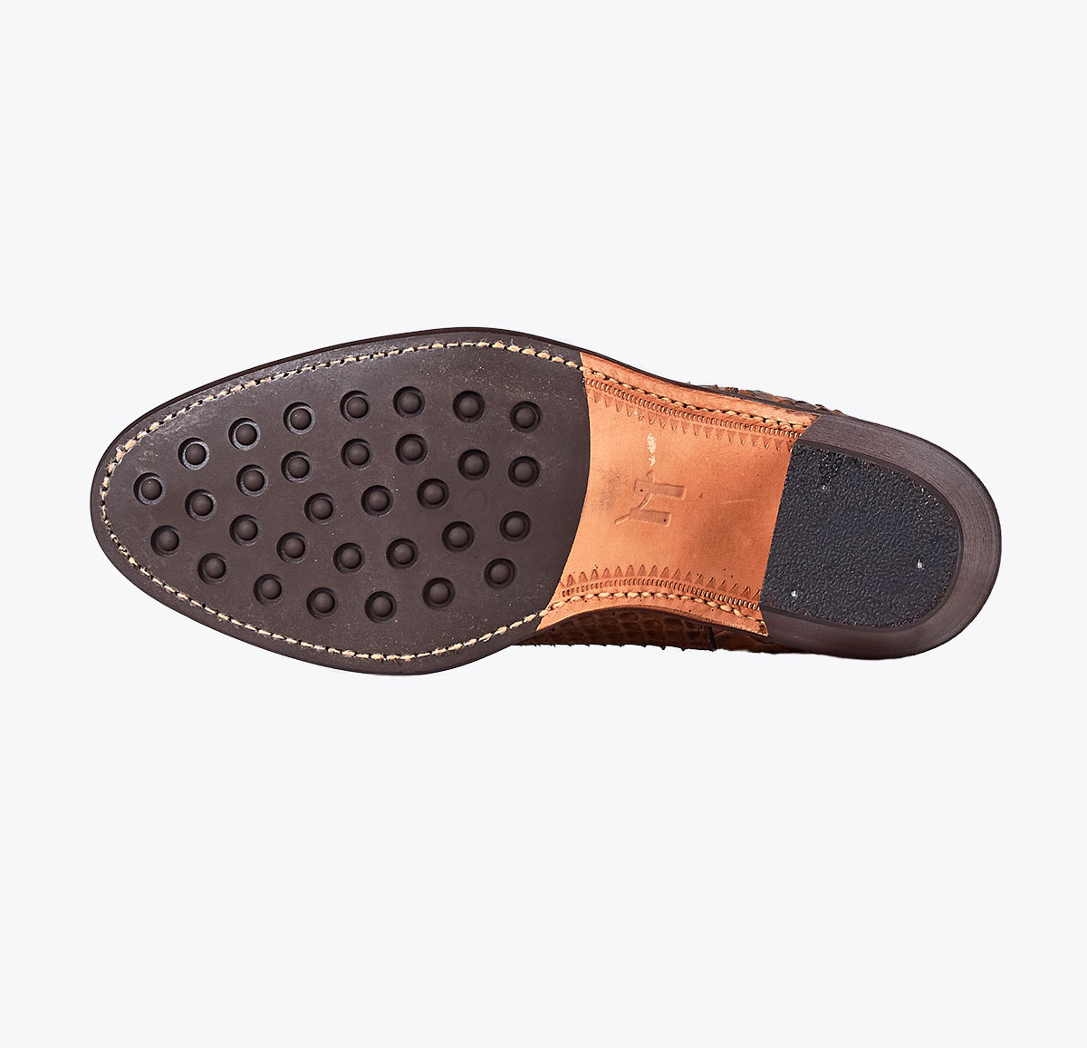 Botín Moldeada tacón pitón marrón, tailor made shoes, schuhe nach mass en mandalashoes Santanyí Mallorca