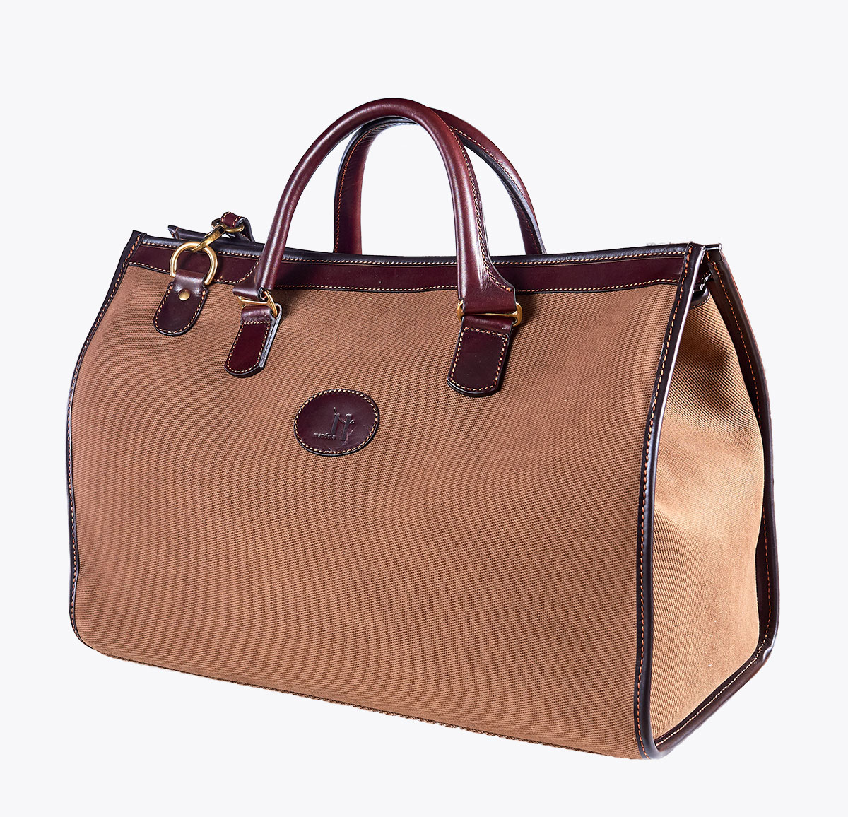 Bolso de viaje loneta marrón mandalashoes Santanyí Mallorca