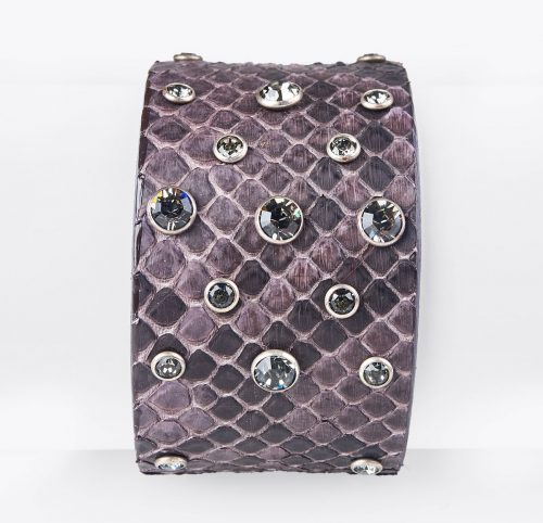 Brazalete Pitón Violeta con Swarovski