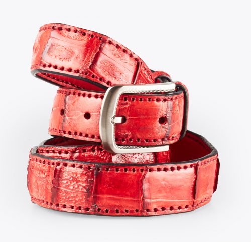 Cinturón Cocodrilo Rojo
